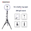 Video Light Dimmable LED Selfie Ring Light USB ring lamp Photography Light with Phone Holder 2M tripod stand for Makeup Youtube