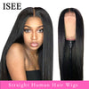 ISEE HAIR Straight Lace Front Human Hair Wigs For Women 150% Density 360 Lace Frontal Wig Malaysian Straight Lace Closure Wigs