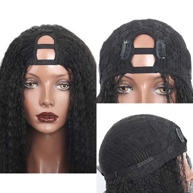 Kinky Straight Wig Full Lace Human Hair Wigs For Women Blow Out Full Lace Wig 250 Density Lace Front Wig U Part Wig Ever Beauty