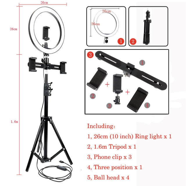 Lamp With Tripod Phone Clip